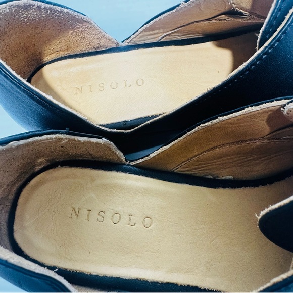 Nisolo Emma Black Leather Slip-On Oxfords Size 8 1/2 - Picture 8 of 16